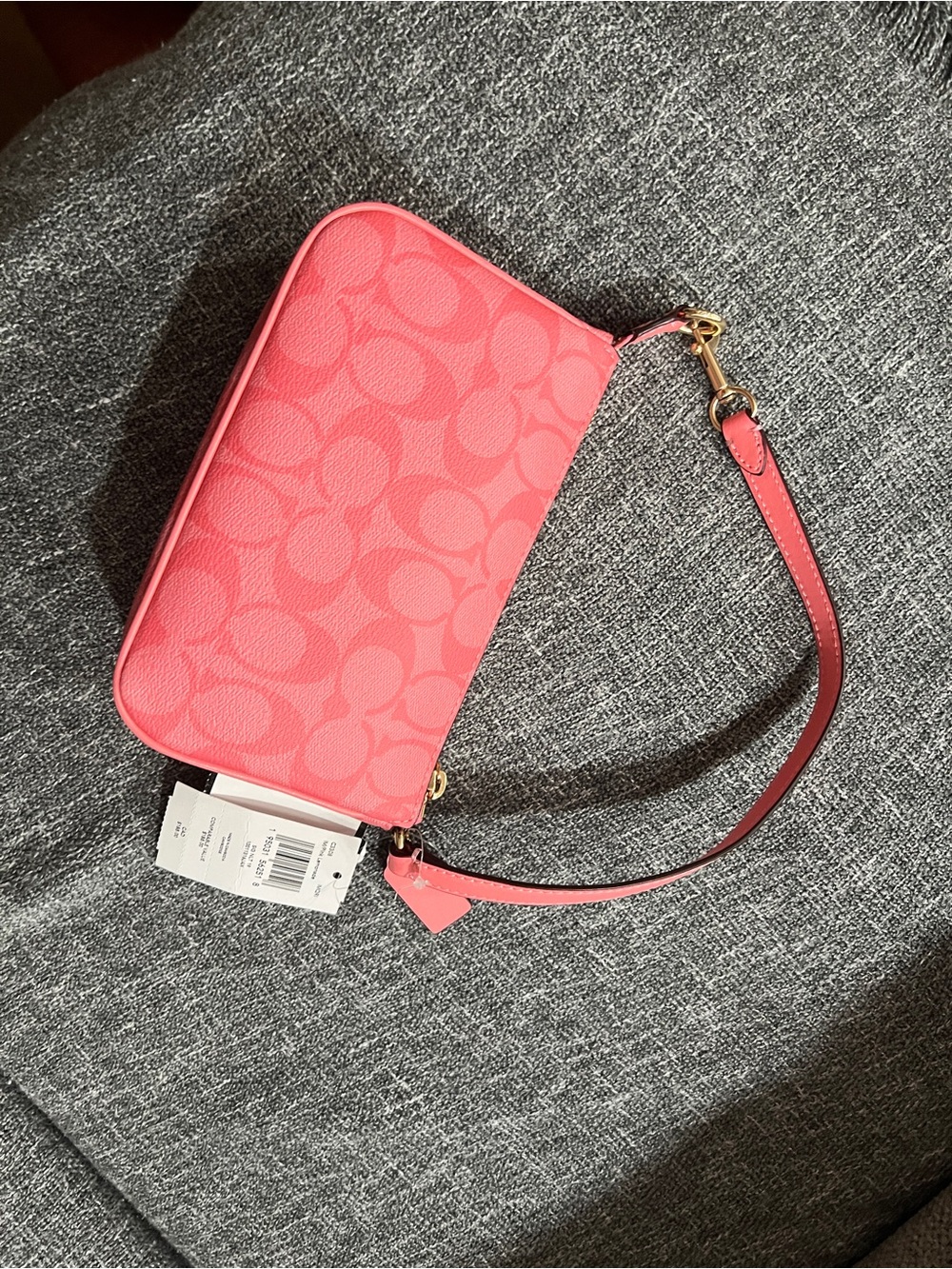 Coach Pink Signature Mini Shoulder Bag - Picture 5 of 6